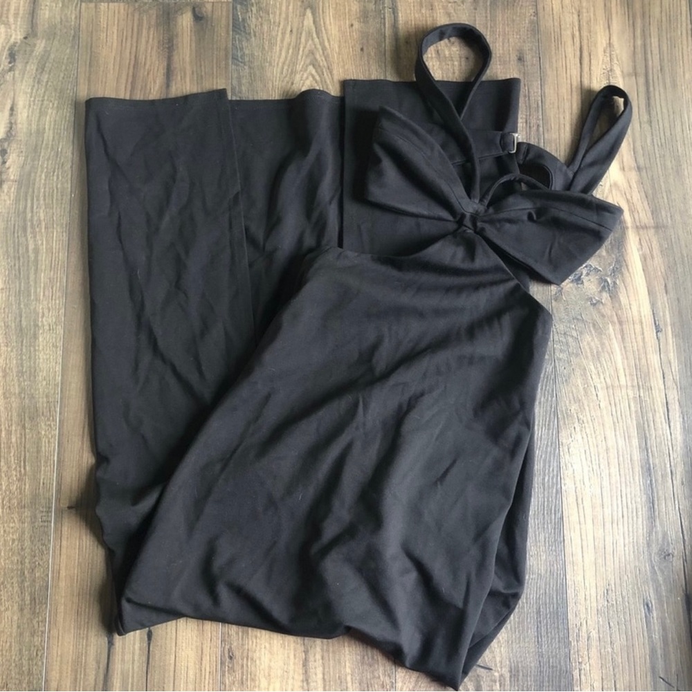 Revolve H:ours Cleo Maxi Dress Black Cut Out Medium - Picture 2 of 3